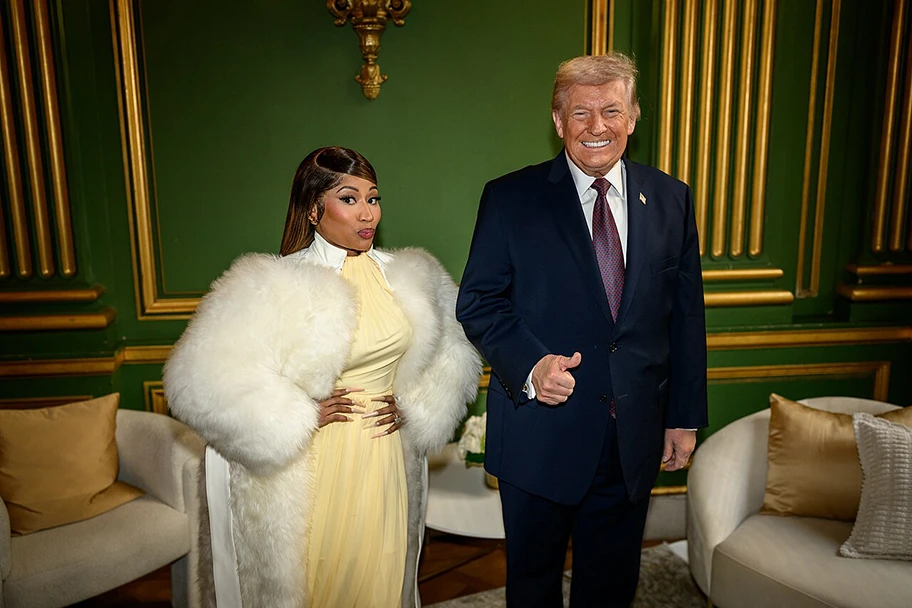 Donald Trump mit Nicki Minaj im Weissen Haus, 28. Januar 2026.